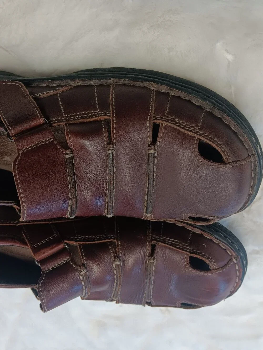 Nunn Bush Leather Fisherman Sandals Size 6